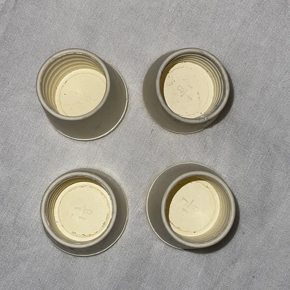 4 Pack White Rubber Furniture Leg Tips
